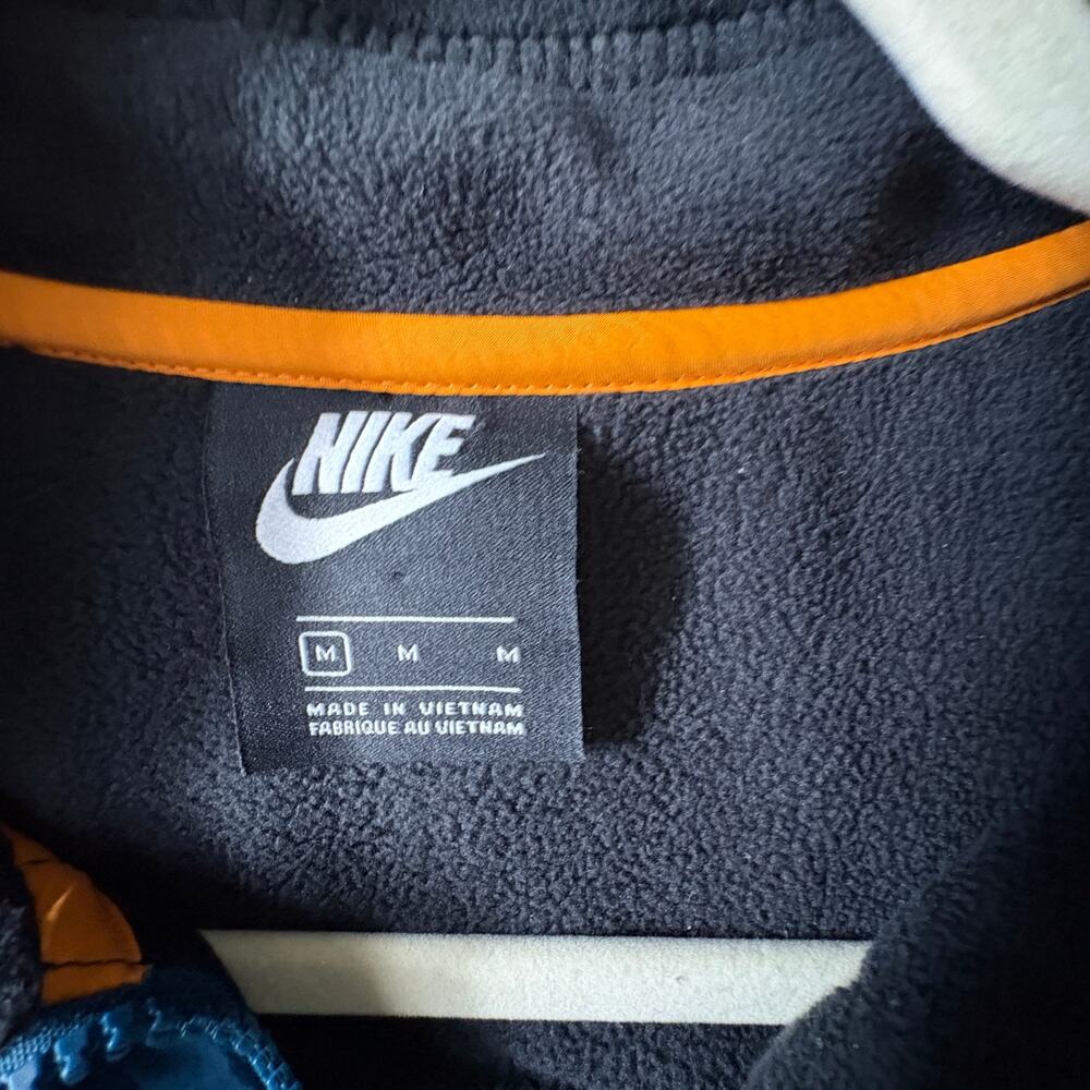 Nike Cropped Fleece Quarter Zip Pullover Sweatshirt M Block Retro Prep Y2K - Picture 4 of 7
